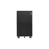 2 Drawer File Cabinet With Lock, Steel Mobile Filing Cabinet On Anti - Tilt Wheels, Rolling Locking Office Cabinets Under Desk For Legal / Letter Size