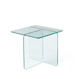 Modern Transparent Tempered Glass Sidetable