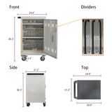 Mobile Charging Cart And Cabinet For Tablets Laptops 30 Device With Combination Lock