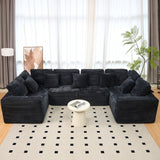Modular U Shaped Sectional Sofa With Reversible Design