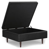 Shay - Large Square Coffee Table Storage Ottoman Mid-Century Style