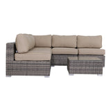 Seating Set With Cushions Handcrafted Wicker Design