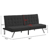 Modern Sofa Bed With Wood Frame And Stainless Legs