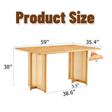 Dining Table With Imitation Rattan Design For Dining Room