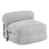 Latina - Indoor Foldbable Bean Bag Lounge Chair - Light Gray