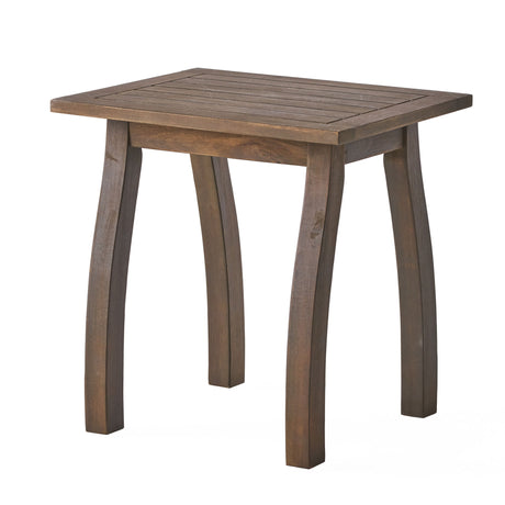 Kinesis - Outdoor Side Table With Slatted Top And Wood Frame