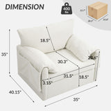 Oversized Swivel Armchair Modern Chair & Single Sofa Lounge, Comfortable Seating For Living Room