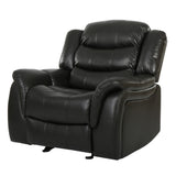 Classic Design Recliner, Upholstery Recliner, Glider Recliner - Black Berry