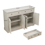 Vintage Sideboard With 2 Drawers And Four Doors For Living Room