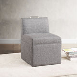 Della - Upholstered Castered Chair - Gray