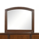 Meade - Arch Mirror With Low Distortion Glass - Dark Cherry