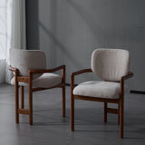 Upholstered Arm Dining Chairs (Set of 2)
