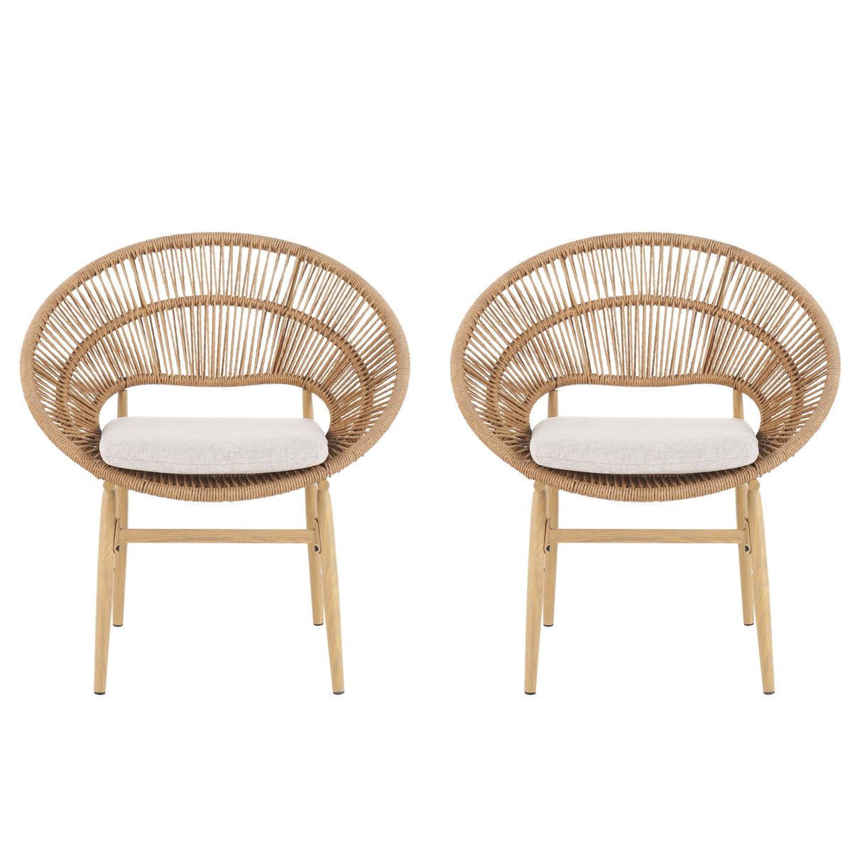 Cyril - Outdoor Papasan Style Dining Chair (Set of 2)