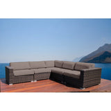 Ana - Outdoor Sectional Sofa With Cushions - Brown