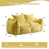 Giant Bean Bag Couch, Ultra Soft Fluffy Loveseat For Living Room