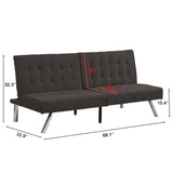 Modern Sofa Bed With Wood Frame And Stainless Legs