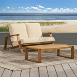 Paloma - Contemporary Loveseat And Coffee Table Set With Weather Resistant Cushions