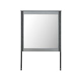 Lorenzo - Large Scale Mirror With Sleek Frame And Glittered Detailing - Silver