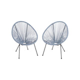 Modern Egg Shaped String Chairs (Set of 2)