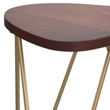 Patrice - Handcrafted Metal And Wood Accent Table