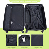 Luggage 4 Piece Lightweight Suitcase With Rotating Wheels With Tsa Lock,