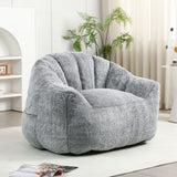 Beanbag Chair, Beanbag Sofa Chair With Armrests Stuffed High Density Foam