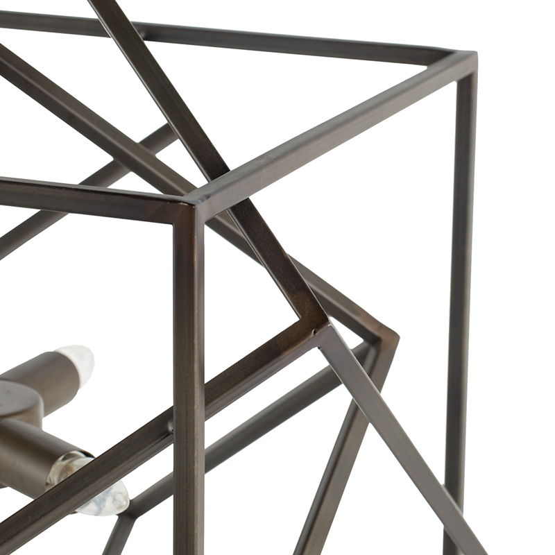 3 Light Metal Chandelier, Hanging Light Fixture With Adjustable Chain For Kitchen, Bulb Not Included - Black