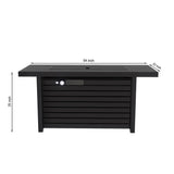 Outdoor Fire Pit Table & Lid - Black