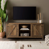 Farmhouse Barn Door TV Stand For TVs Up To 65"