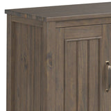 Lev - Handcrafted TV Media Stand - Smoky Brown