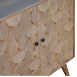 Hourglass Carved Cabinet - Marble