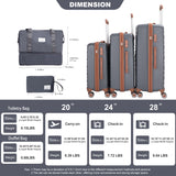5 Piece Set Hardshell Carry On Luggage Set With Tsa Lock