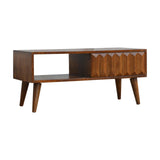 Prism Sliding Media Unit - Chestnut