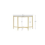Bordeaux - Console Table - White / Gold