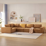 Modular Sectional With Wide Seat Free Combination L Shaped Couch Set Cloud Upholstered Minimalist Boneless Sofa