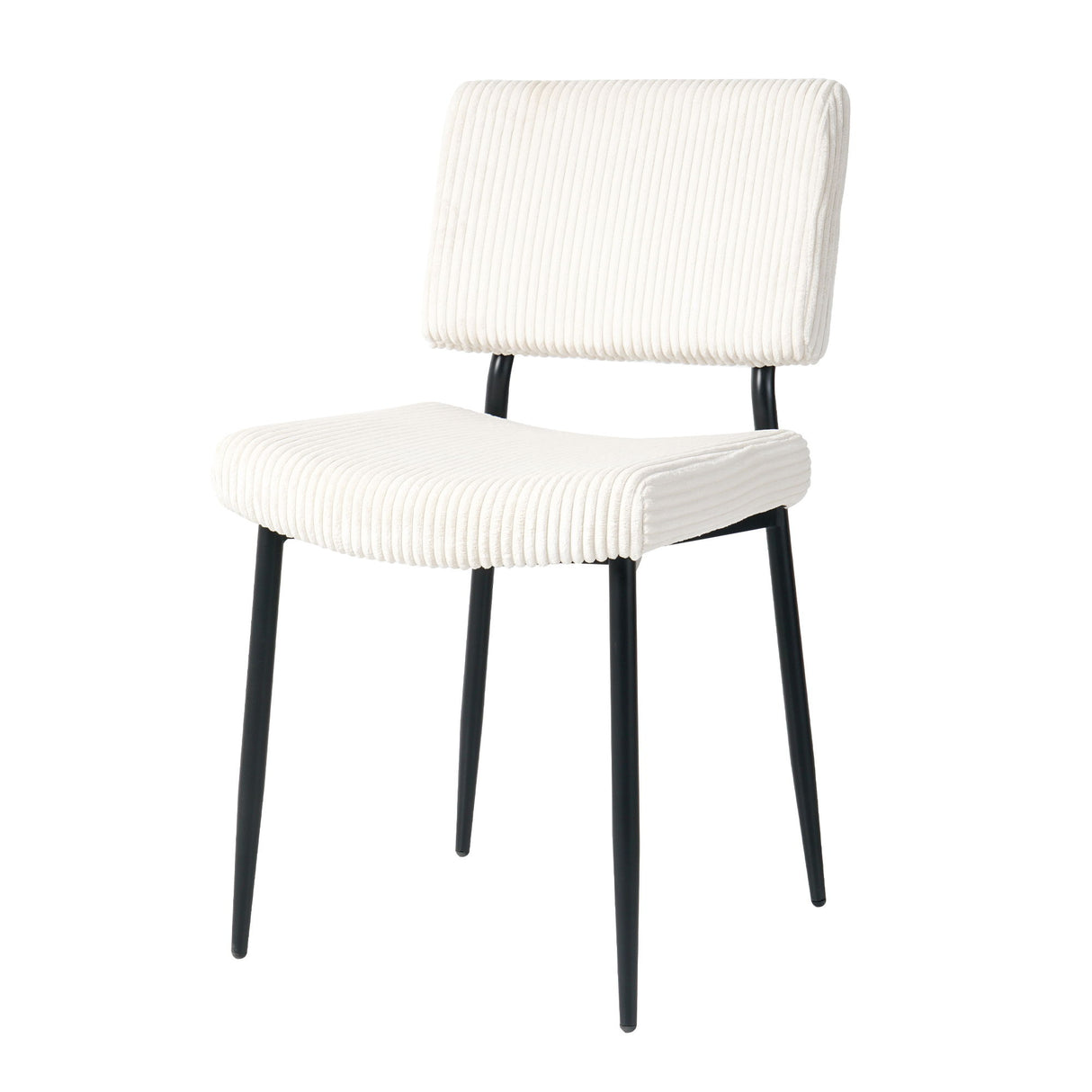 Modern Upholstered Dining Chair With Metal Legs