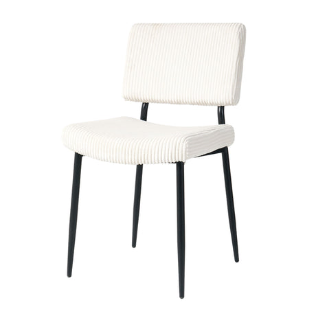 Modern Upholstered Dining Chair With Metal Legs