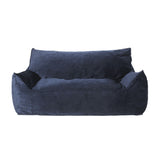 Fila - Velveteen Oversized Seater Bean Bag Chair With Armrests