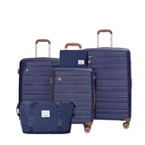 5 Piece Set Hardshell Carry On Luggage Set With Tsa Lock