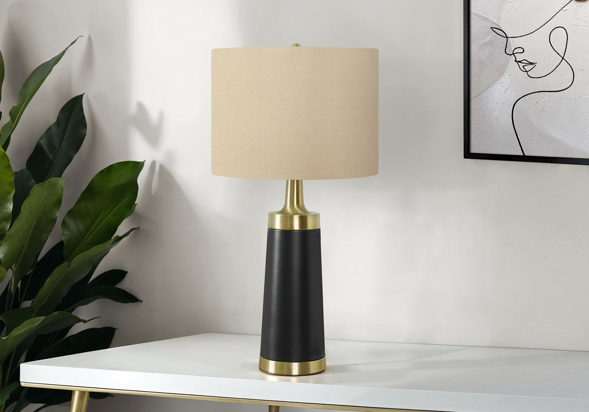 Lighting, Table Lamp, Resin, Contemporary - Black / Cream
