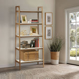 Parker - Bookcase With 5 Shelves - Off White / Natural