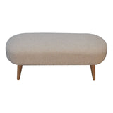 Boucle Hallway Bench - Cream