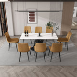 Rectangular Dining Table, Table For 8 Guests - Black / White