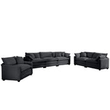 Elegant Corduroy Oversized Sectional Sofa Set With Deep Seats And Flexible Layout