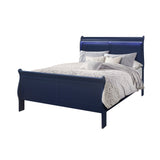 Charlston - Modern Sleigh Design Bed With LED