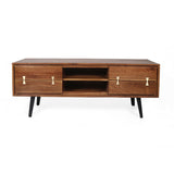 Asther - Acacia Wood TV Cabinet - Natural Wood / Brown