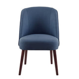 Bexley - Rounded Back Dining Chair With Wraparound Back - Blue