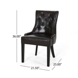 Contemporary Cheney Dining Chair Set With Tufted Design
