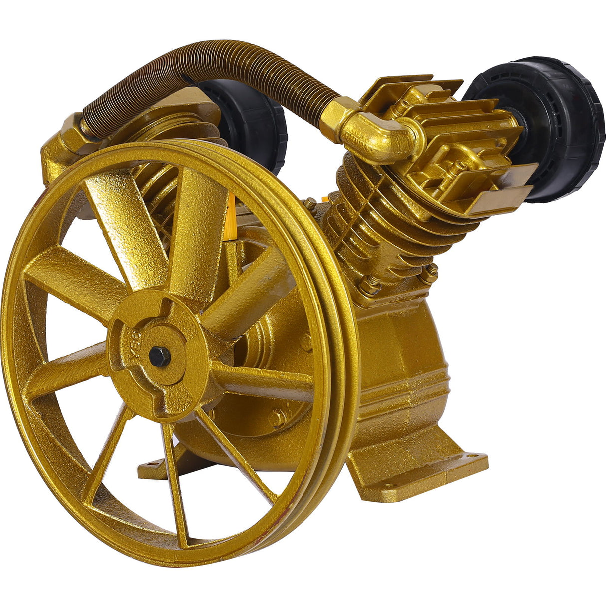 V Type Dual Cylinder Air Compressor Pump Head 5.5Hp 21Cfm 115 Psi - Golden