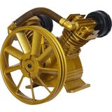 V Type Dual Cylinder Air Compressor Pump Head 5.5Hp 21Cfm 115 Psi - Golden